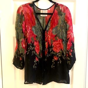 Anthropologie sheer blouse